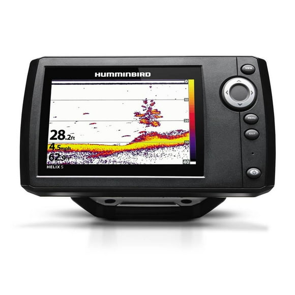 Humminbird Fish Finder 410190-1 Helix 5 Sonar G2; Use To Find Fish And Identify Contours; 5 Inch LCD Display; 800 x 480 Pixels Resolution; Keypad Control; 500 Watt Output; Waterproof