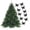 Black, variant on Black 10-Pack Sparkling Butterfly Ornaments For Christmas Tree Garland Wedding Wreath Gift Box Holiday Party Decorations Black Color Shiny Hanging