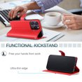thumbnail image 3 of iPhone 16 PRO Case,Wallet Pu Leather Flip Cover Card Holder Magnetic Stand, 3 of 5