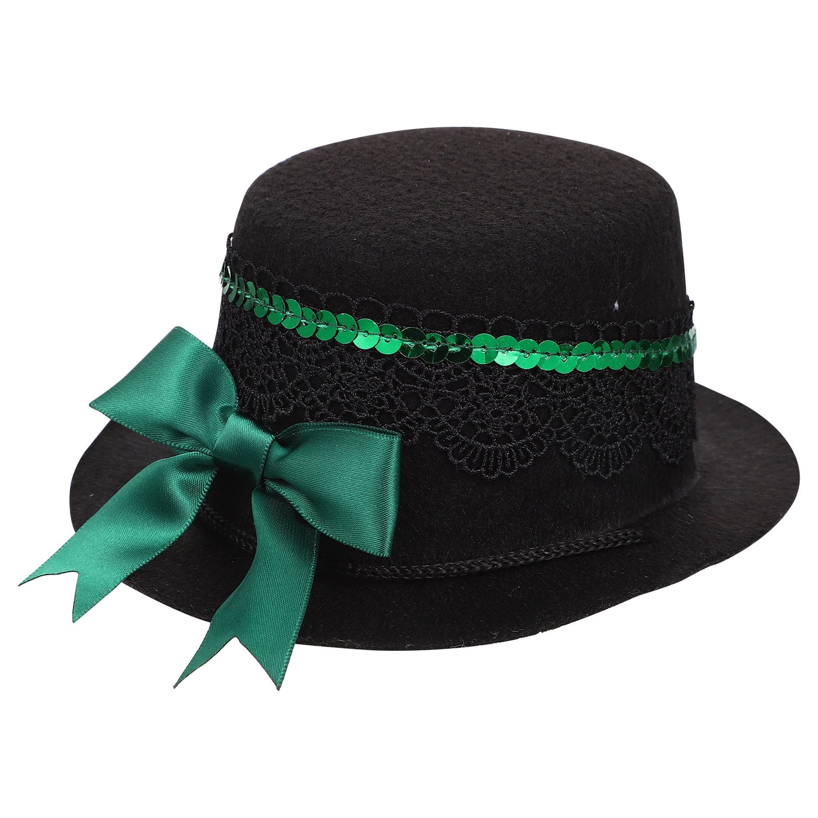 IFANLANDOR Lightweight Adjustable Black Pet Bowler Hat Decorative Dog and Cat Hat for Special Events