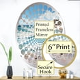 thumbnail image 3 of Designart "Artistic Charm of the Ocean Beach" Ocean Radial Dot Round Wall Mirror - Coastal Oval Printed Decorative Mirror - Multiple Color Options, 3 of 5