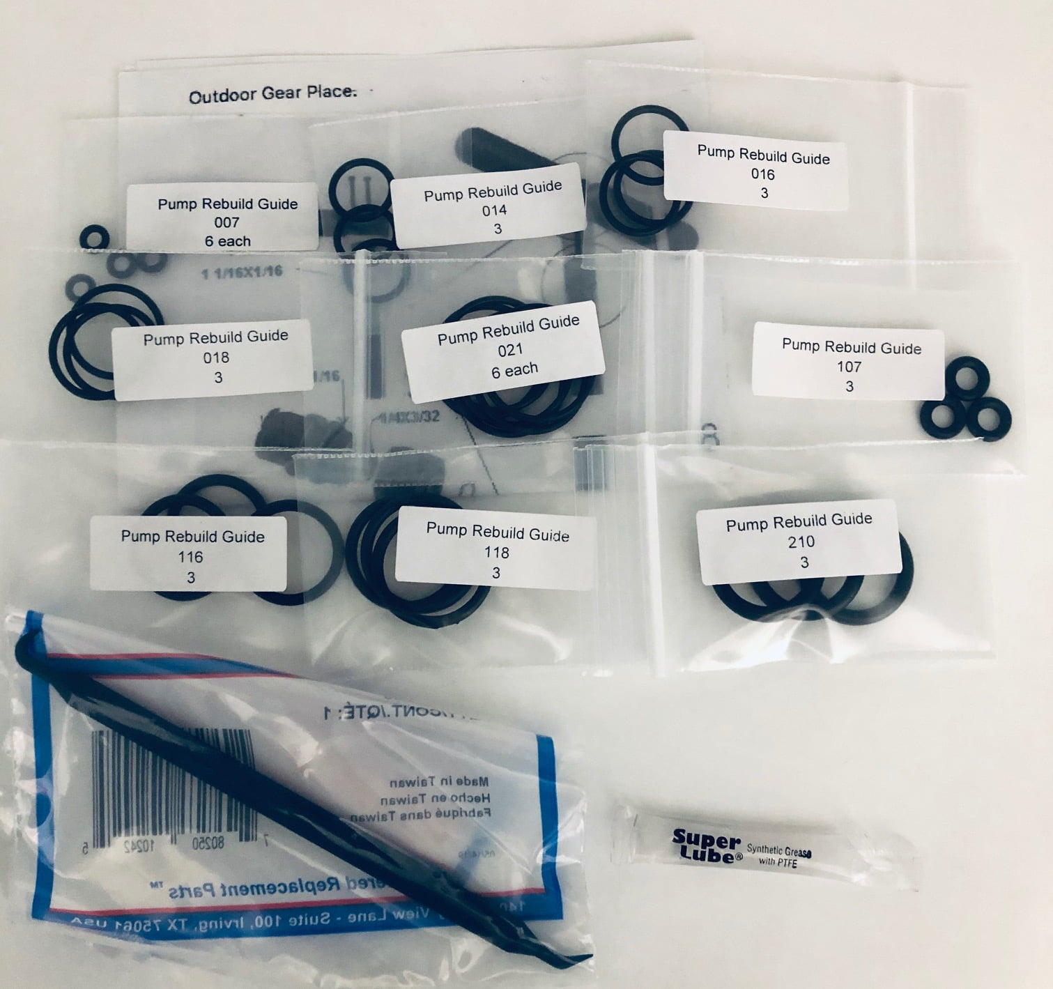 Benjamin & Air Force PCP Hand Pump 3X ORing Rebuild Kit with ORing