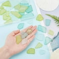 thumbnail image 3 of 45pcs Sea Glass Pieces 3 Colors Irregular Sea Glass 10 OZ Crushed Glass Vase Filler Frosted Seaglass Pieces Decor for Beach Aquarium Vase Fillers Wedding Party Home Tree DIY Craft Decor for DIY, 3 of 6