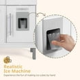 thumbnail image 4 of INFANS Kids Kitchen, Wooden Pretend Playset with Adjustable Heights Realistic Sounds Ice Maker Microwave Oven, Toddler Cooking Toy Gift for Boys Girls Aged 3+, 4 of 10