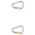 thumbnail image 4 of Wweixi 1/2/3 Mousqueton Résistant à l'Usure Technologie Avancée Grand Application Coloré Résistance aux Impacts Renforcée Pinces à Carabiner pour Extérieur Argent 2 Pcs, 4 of 6