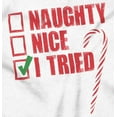 thumbnail image 2 of Xmas Checklist Naughty Nice Tried Men's Graphic T Shirt Tees Brisco Brands S, 2 of 4