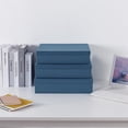 thumbnail image 6 of Drative Storage Boxes with Lids, Paper Storage Box Set for Keepsakes and Photos, Drative Boxes for Home Dr, Stationery, Office Organizers, Navy Blue, 6 of 6