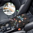 thumbnail image 5 of Renewold Dragonfly Flower Colorful Car Center Console Armrest Cover Soft Armrest Cover Lid Non-slip Middle Console Cover with Side Storage Pocket for Car Seat Organizer Universal Fit, 5 of 9