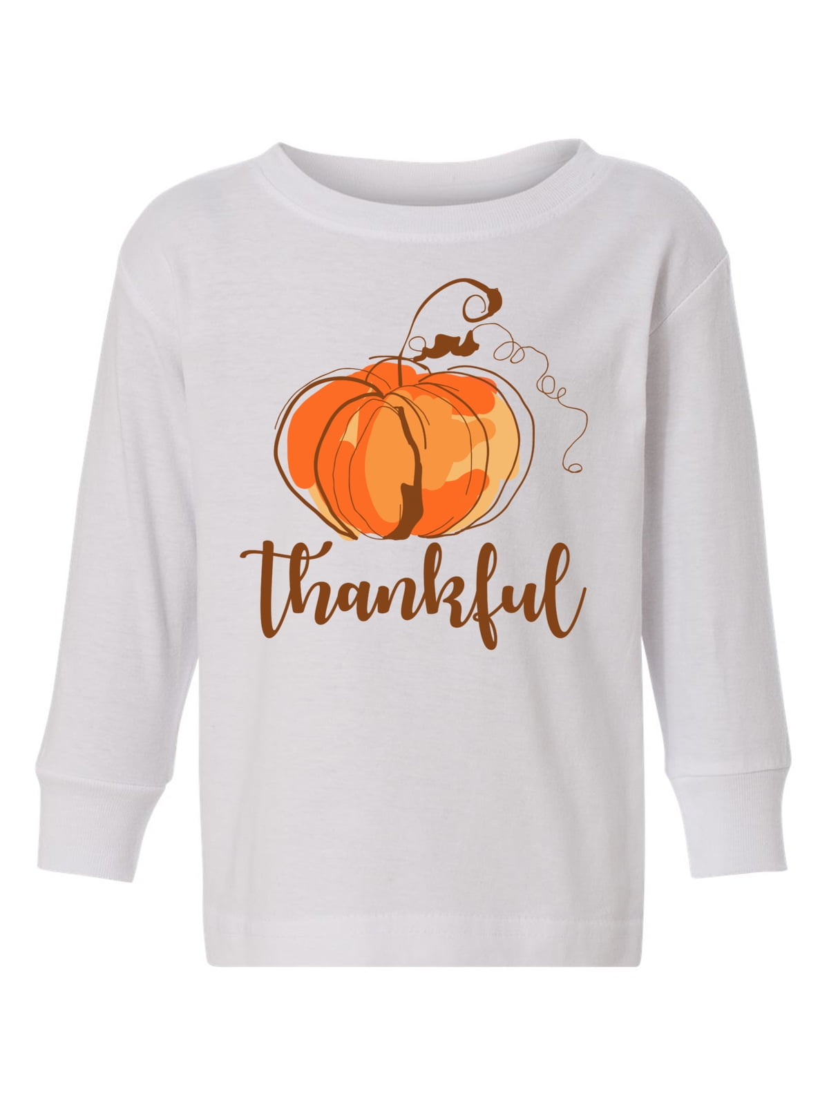 Awkward Styles Thanksgiving Sweater for Kids Toddler Thankful Long Sleeve Shirt, Kids Unisex, Size: 2T, White