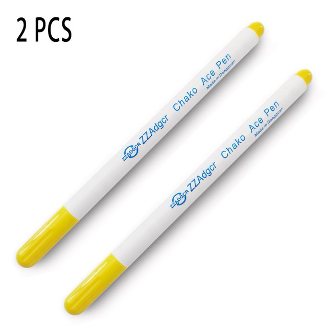Luckyn 2 Pcs Marqueur Effaçable pour Tissu Stylo Soluble dans l'Eau Outil de Couture Stylo Effaçable