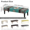 thumbnail image 3 of FUIALDOLG Blue Aztec Tribal Print Bench Covers Slipcover Anti-Dust Dining Bench Cover with Elastic Edge Home Decor Stretch Seat Cushion Protector for Bedroom, Kitchen, Patio, 3 of 7