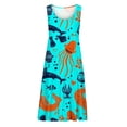 thumbnail image 5 of Giftesty Summer Dresses for Women Clearance Deals Womens Fashion Holiday Summer Casual Printing Sleeveless Party Beach Loose Dress, 5 of 5