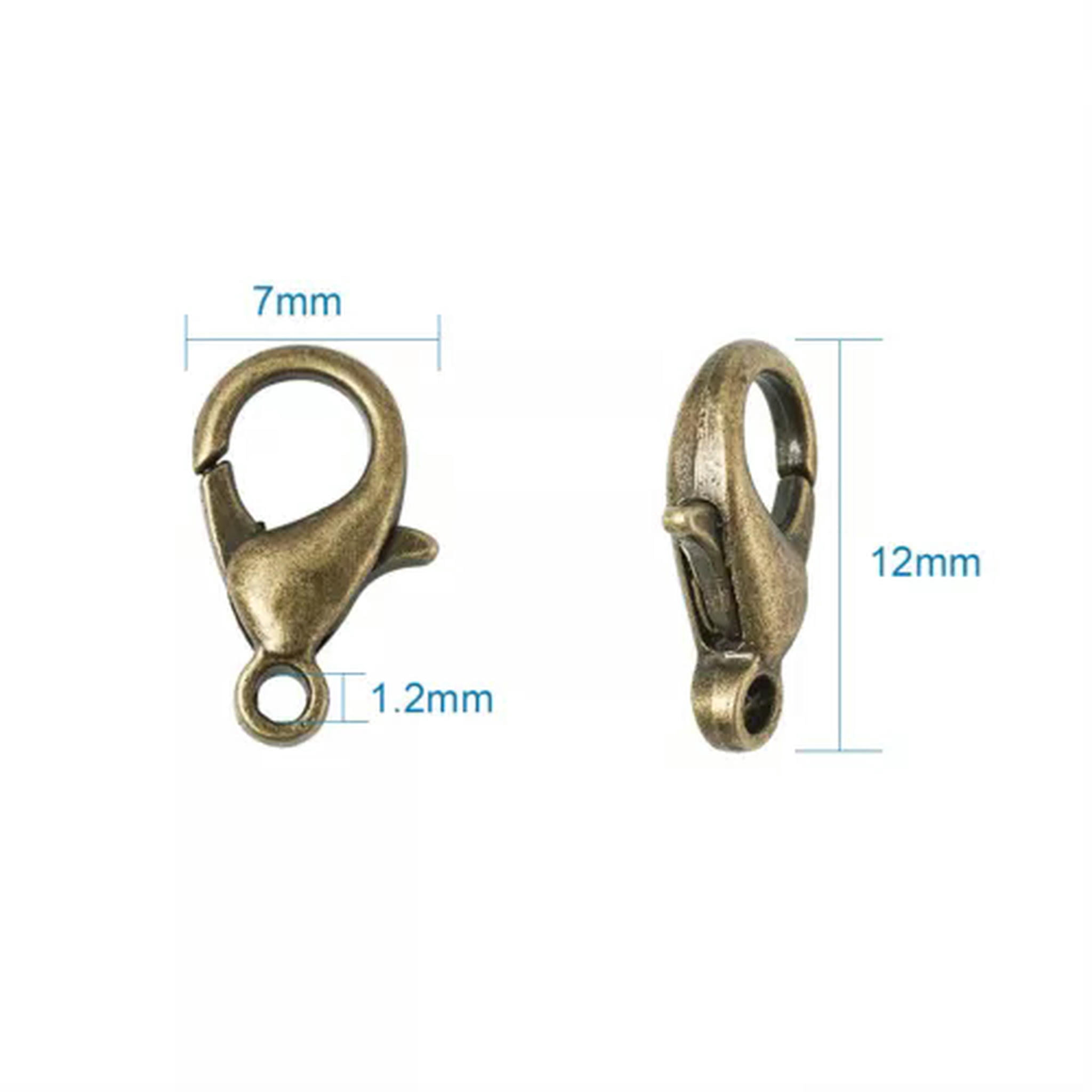 EOEMY 1Box Zinc Alloy Lobster Claw Clasps Diy Jewelry Making Nickel Free Mixed Color-10X6mm-240Pcs