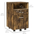 thumbnail image 3 of Vinsetto 2 Drawer Filing Cabinet with Lock for A4 Letter Size, Rustic Brown, 3 of 10