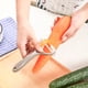 thumbnail image 3 of sweethay Pelador de verduras Cocina Antideslizante Rebanador de frutas Nabo Peeling Rebanar Reutilizable Utensilios de cocina Zester Marrón Type3 NO3, 3 of 6