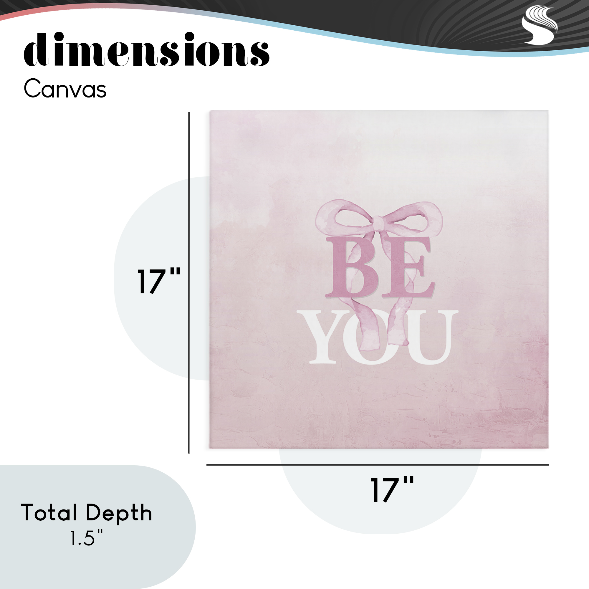 Feminine Be You Pastel Canvas Wall Art, design by Kim Allen