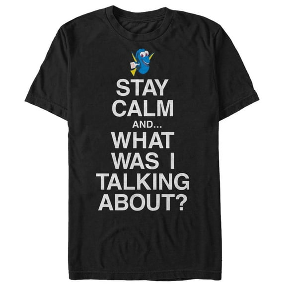 Men's Finding Dory What Was I Talking About  T-Shirt - Black - X Large