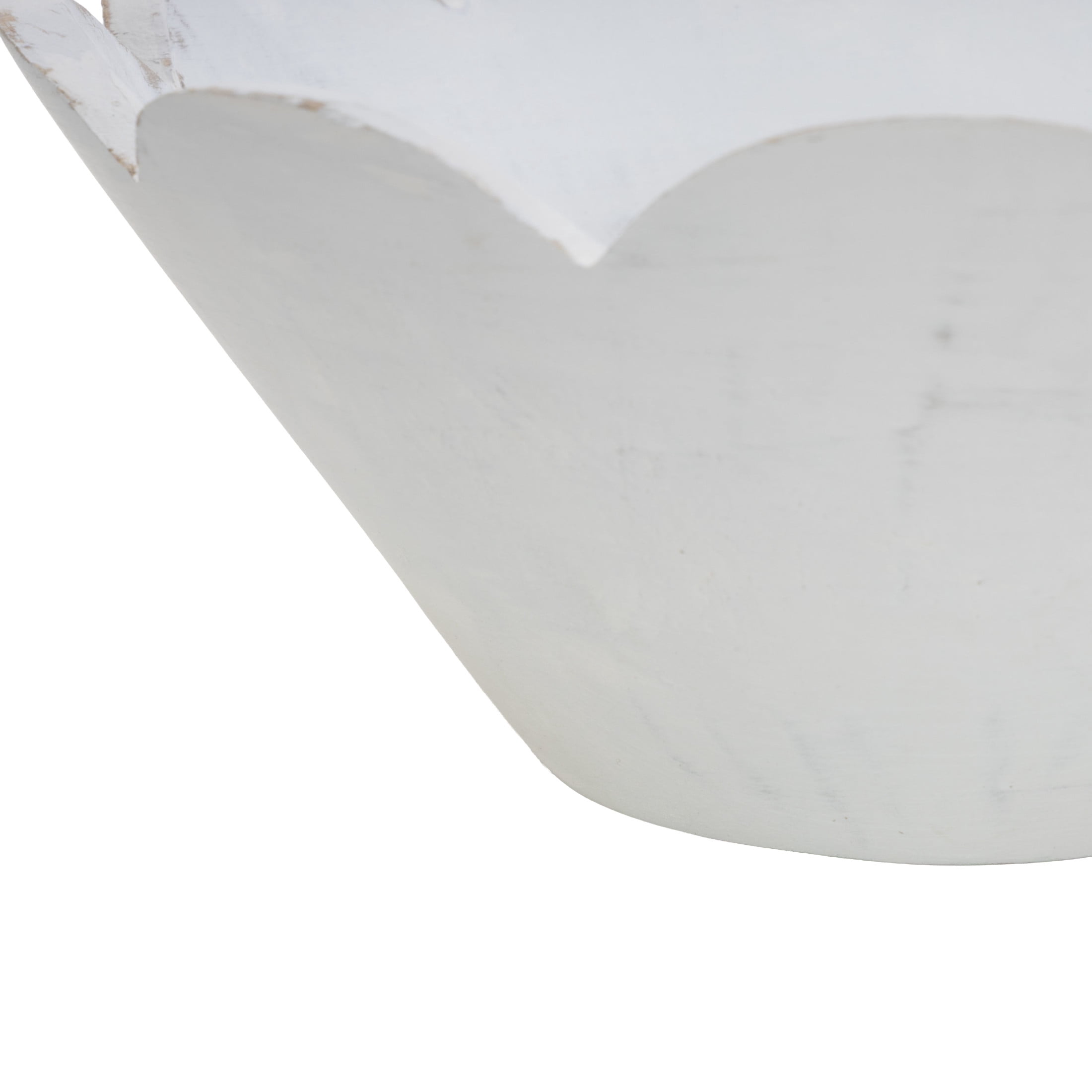 DecMode 12", 9", 6"W Handmade Round Floral White Mango Wood Decorative Bowl, Set of 3