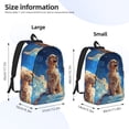 thumbnail image 3 of Picia Starry Sky Cloud Dog Printed Canvas Daypack - Stylish and Durable Vintage Compact Backpack - Class, Work, Travel, or Laptop Bookbag,Organized Compartments-Small, 3 of 6