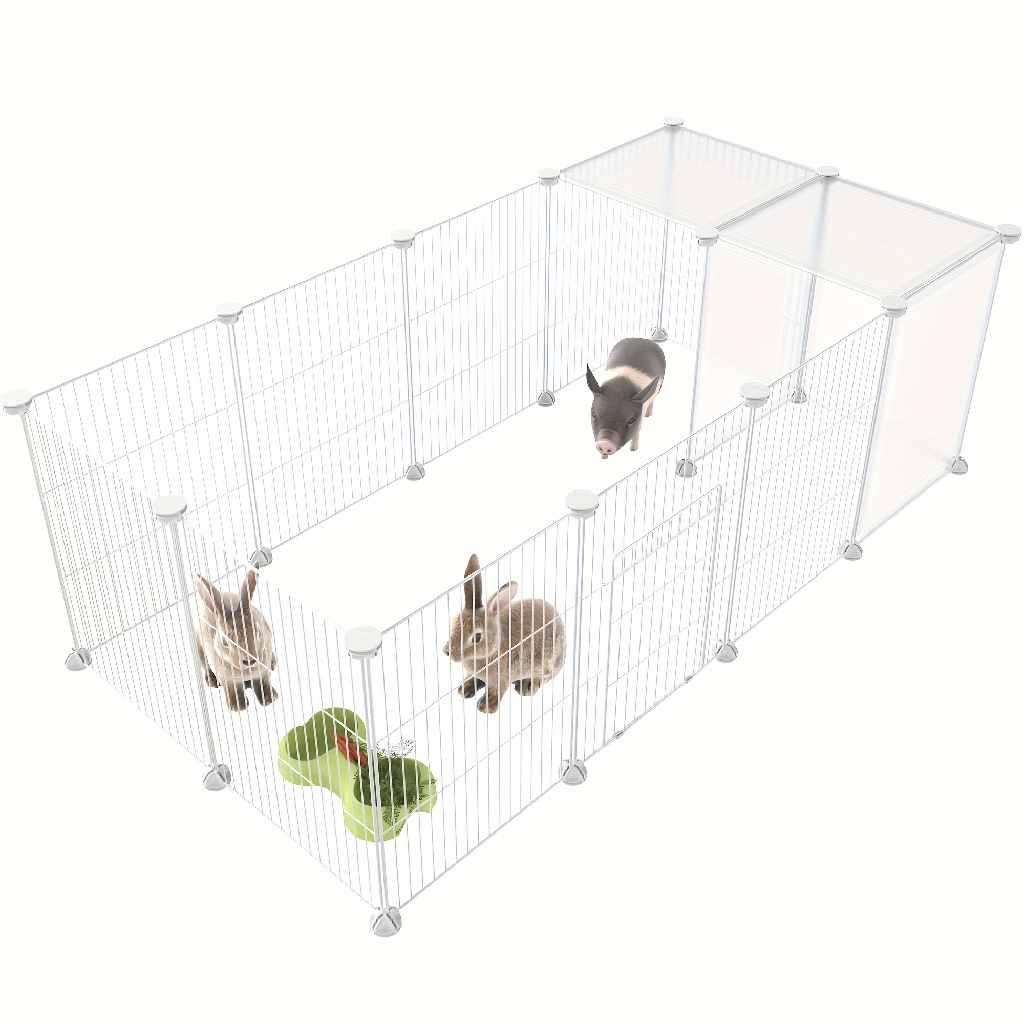 Pet Playpen, Encrypted Iron Mesh Pet Fence With Small Gate, Portable Yard Fence