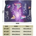 thumbnail image 4 of Butterfly Blanket for Women Girls Soft Warm Purple Butterfly Stuff Decor Fleece Throw Blanket Plush Cozy Butterfly Animal Lightweight Flannel Gifts Blankets for Kids Adults 50"X40", 4 of 6
