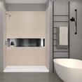 thumbnail image 2 of Transolid SWK603696-28 SaraMar 36-in X 60-in X 96-in Glue to Wall 3-Piece Shower Wall Kit, Cashew, 2 of 7