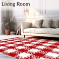 thumbnail image 2 of ODIKA 8'x10' Machine Washable Non-Slip Area Rug, Classic Buffalo Check with Bold Festive Stripes High Traffic Rug, Red, 618387, 2 of 7