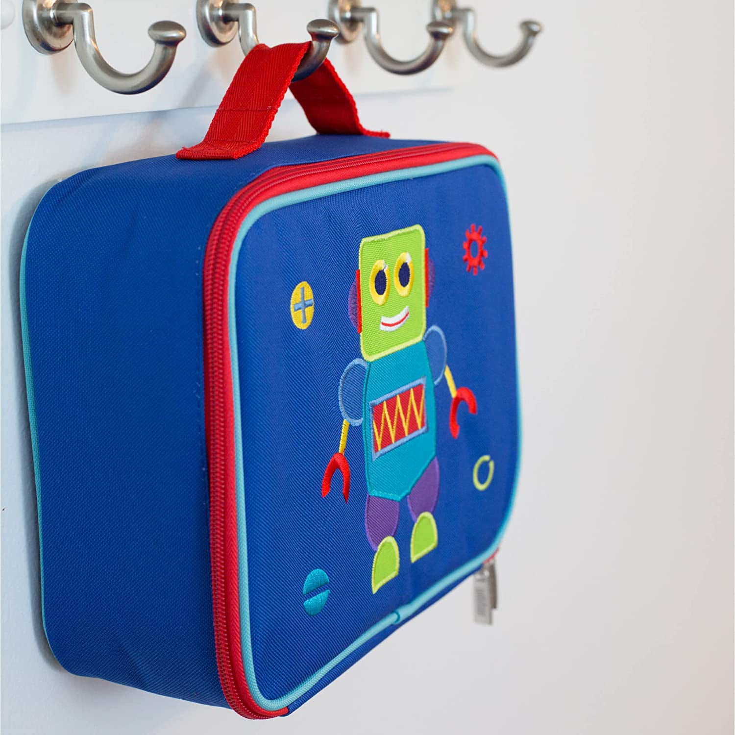 Wildkin Kids Insulated Embroidered Lunch Box Bag , Ideal For Packing Hot Or  Cold Snacks For School & Travel (robot Blue) : Target