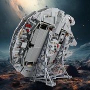 Kyglaring Display Stand Building Block Set for Lego 75192 Ultimate Millennium Falcon Vertical Kit Gift Gray (409 PCS, No Lego Set)