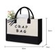 thumbnail image 3 of Bolso De Mujer Bolsas de playa de lona con cinta de asas informales con estampado de letras para ir de compras (estilo 1) Ndcxsfigh Para Estrenar, 3 of 7