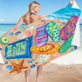 thumbnail image 2 of 70*150cm Summer Printed Beach Towel Quick Dry Lightweight Bath Swim Towels for Beach Travel, 2 of 5