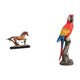 thumbnail image 1 of Figura de caballo,Figura coleccionable de caballo en miniatura,Figura de loro,Estatua de loro,escultura animal,figura de loro,Adorno de escritorio,estatua de jardín coleccionable, 1 of 8