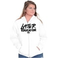 thumbnail image 3 of Funny Graduation Later Educator Unisex Fleece Graphic Zip Up Hoodie Brisco Brands 4X, 3 of 5