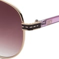 thumbnail image 3 of Juicy Couture Women's Aviator Gold Tone Metal Frame 55mm Sunglasses-Gold, 3 of 3