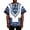 Blue, variant on FEIFLY Tshirts Men T-Shirt Featuring African Print Unisex Crewneck Tee For Everyday Wear Soft Fabric Comfortable Fit Versatile Casual Tops Birthday T-Shirts