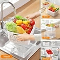 thumbnail image 6 of 4 In 1 Food Storage Container, Premium Transparent Plastic Food Storage Box With Drain Basket, Multifunctional Fruit Storage Containers for Fridge Stainers Fruits, Vegetables Keeper, 6 of 9
