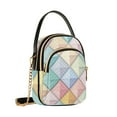 thumbnail image 7 of FORMRS Crossbody Bag for Women Quilted Travel Shoulder Cell Phone Purse with Chain Strap Handbag, Colorful Geometric, 7 of 7