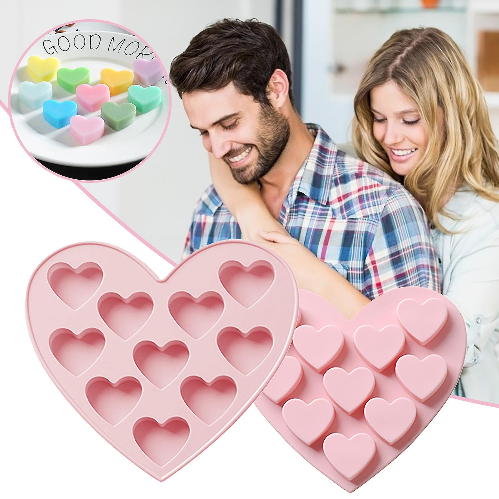 Large Silicone Mould: Checkered Love Heart Tray - 19cm Large Silicone Mould: Checkered Love Heart Tray - 19cm