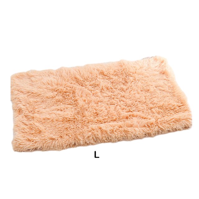 Ruiboury Easy Cleaning And Maintenance Soft Warm Mat For Small Pets Lightweight And Easy To Carry apricot L 1Set