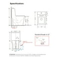 thumbnail image 6 of WinZo WZ5070 Square One Piece Elongated Toilet With UF  Soft-Close Seat Dual Flush Powerful Flushing Unique Design White 12" Rough-in, 6 of 6