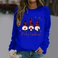thumbnail image 2 of Plus Size Tops Women's Christmas Printed Casual Long Sleeve Crewneck Sweatshirt for Holiday Celebrations and Everyday Wear, 2 of 4