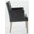 thumbnail image 4 of World Interiors Avery 18.5" Eco-Friendly Leather Accent Chair in Black, 4 of 6