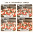 thumbnail image 7 of ODIKA 8'x10' Washable Area Rug Retro Mid Funky Century Playful Motif Coral Abstract Bathroom for King Size Bedroom Under Bed, Master Suite, Non-Shedding, Easy Care, 7 of 7