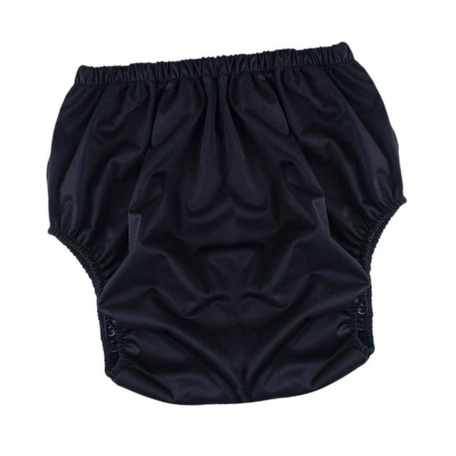 Pañal de tela para adultos para incontinencia, suave, elástico, resistente al desgaste, reutilizable, transpirable. Negro XS