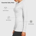 thumbnail image 3 of COUVER Women's Long Sleeve Crew Neck Classic Fit T-Shirt Heather Red 3X-Large, 3 of 6