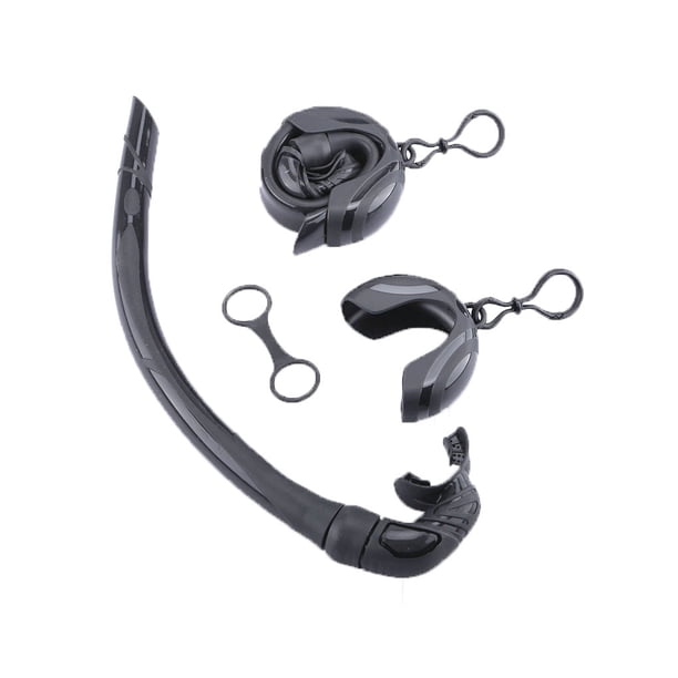 Toystoory Tubo de esnórquel plegable profesional con caja de almacenamiento, manguera de respiración para buceo, equipo para deportes Deportes acuáticos Negro