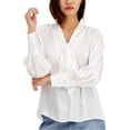 thumbnail image 1 of I-N-C Womens Solid Pullover Blouse ivory S, 1 of 1
