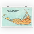 thumbnail image 3 of Nantucket, Massachusetts, Map of the Island, Vintage Map (16x24 Giclee Gallery Art Print, Vivid Textured Wall Decor), 3 of 3