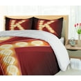 thumbnail image 5 of Ambesonne Old Lamp Alphabet Duvet Cover Set, K Letter Vintage, 2-Calking, Burgundy Vermilion Cream, 5 of 7