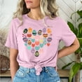 thumbnail image 2 of VBTAPA Women's Happy Easter Shirt Funny Bunny T-Shirt Cute Rabbit Graphic Tees Egg Hunt Holiday Party Tops Lightning Sales Today Pink L, 2 of 6